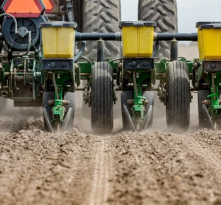 Tillage attachment working on field